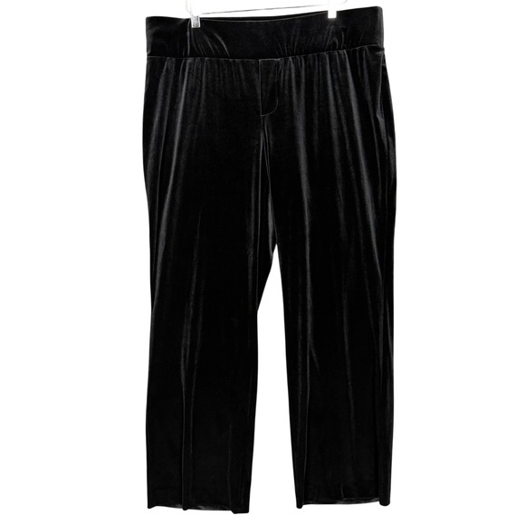 Apt 9 Pants Womens 18W Black Velvet Modern Fit Plus Comfortable Pull On Stretch - Picture 1 of 11